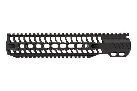 SLR Rifleworks Quad rail HELIX handguard is 11.7" for AR15 with black anodized finish and full length top rail